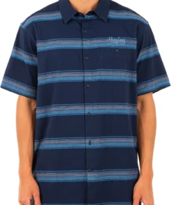 Hurley Men's Miles Stretch Short Sleeve Shirt For Men Summit White