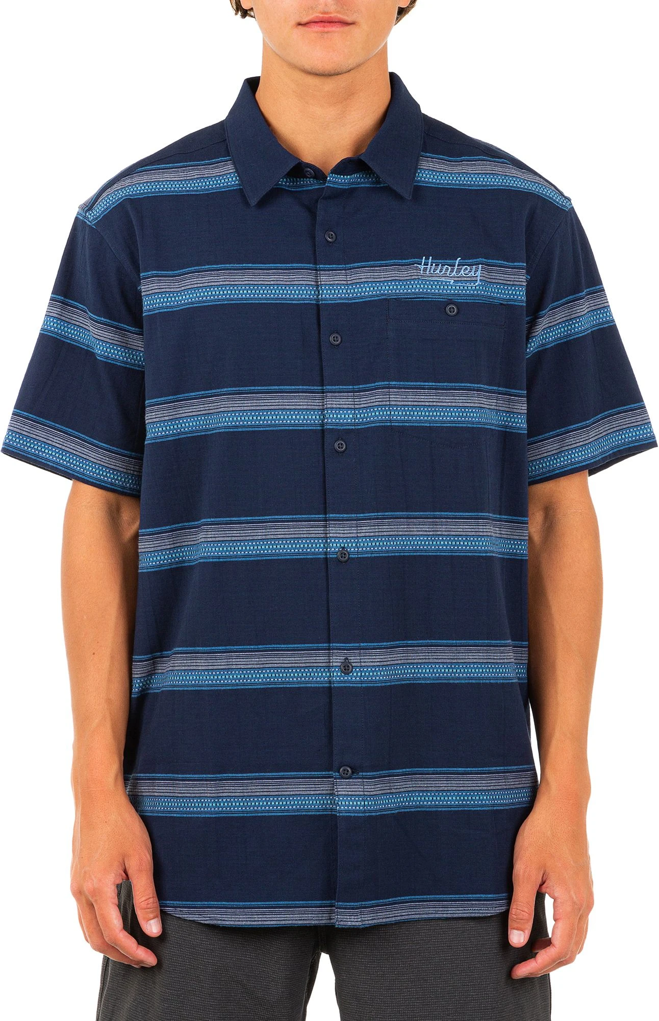 Hurley Men's Miles Stretch Short Sleeve Shirt For Men Summit White 3 Hurley Men's Miles Stretch Short Sleeve Shirt For Men Summit White