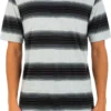Hurley Men's Everyday Swell Stripes T-Shirt For Men Heather Grey