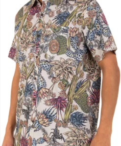 Hurley Men's Organic Wedge Short Sleeve Shirt For Men Barely Bone -Deals The Tropi Trend Store unnamed file 461