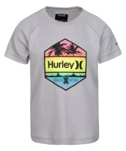 Hurley Boy's Hex UPF Rashguard For Boys' Grey Heather