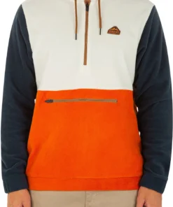 Hurley Men's Summit Windchill 1/4 Zip Pullover For Men Coconut Milk