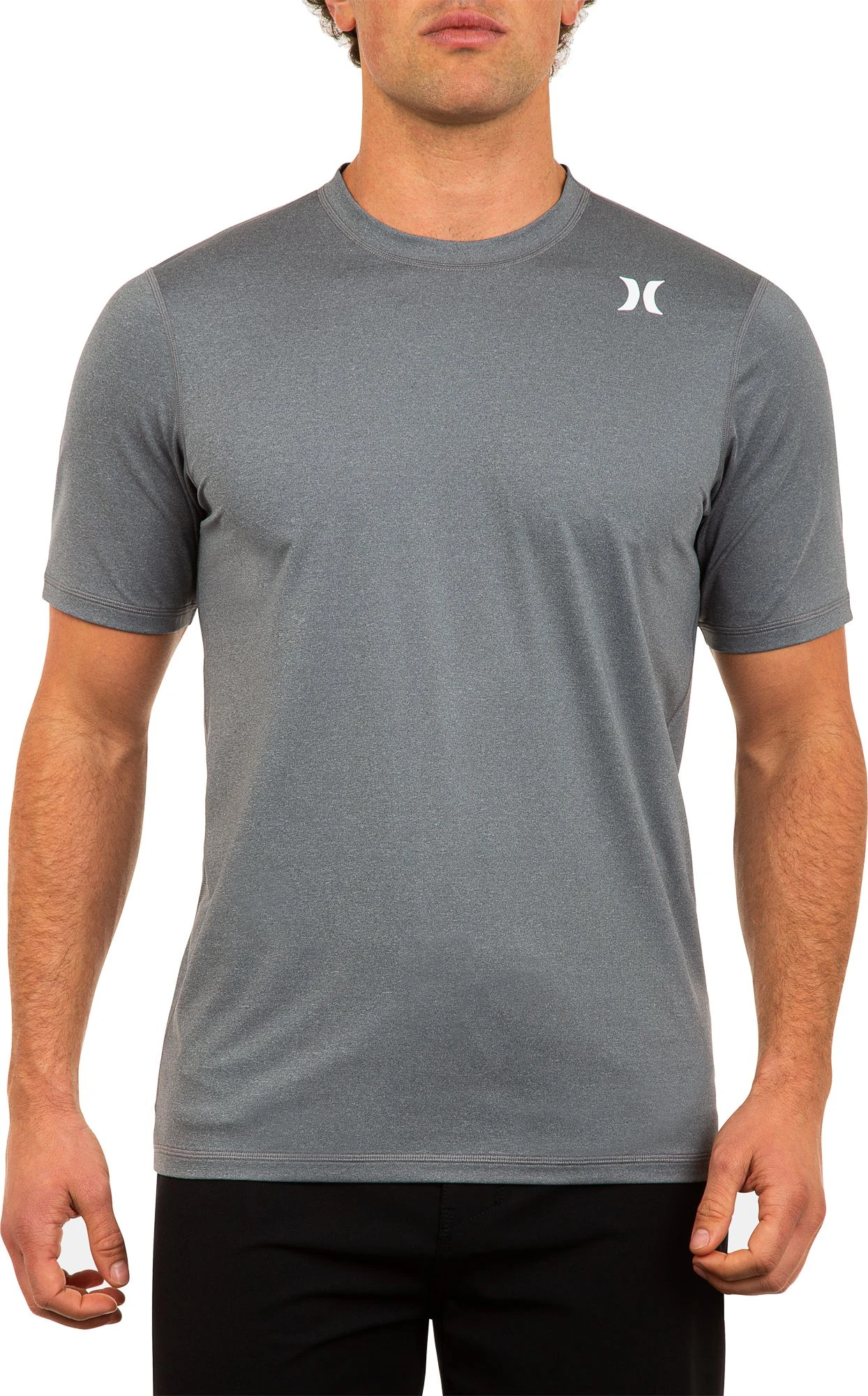 Hurley Men's Icon Heather Surf T-Shirt For Men Smoke Grey 3 Hurley Men's Icon Heather Surf T-Shirt For Men Smoke Grey