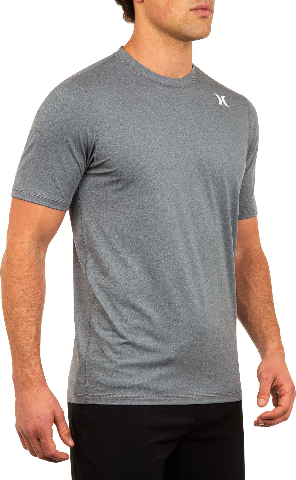 Hurley Men's Icon Heather Surf T-Shirt For Men Smoke Grey 6 Hurley Men's Icon Heather Surf T-Shirt For Men Smoke Grey - Image 4