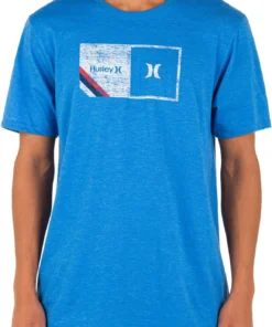 Hurley Men's Halfer Stripe Short Sleeve T-Shirt For Men Red