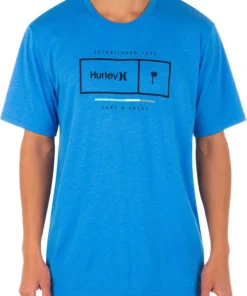 Hurley Men's Pop Bar Graphic T-Shirt For Men Lt Photo Blue Htr