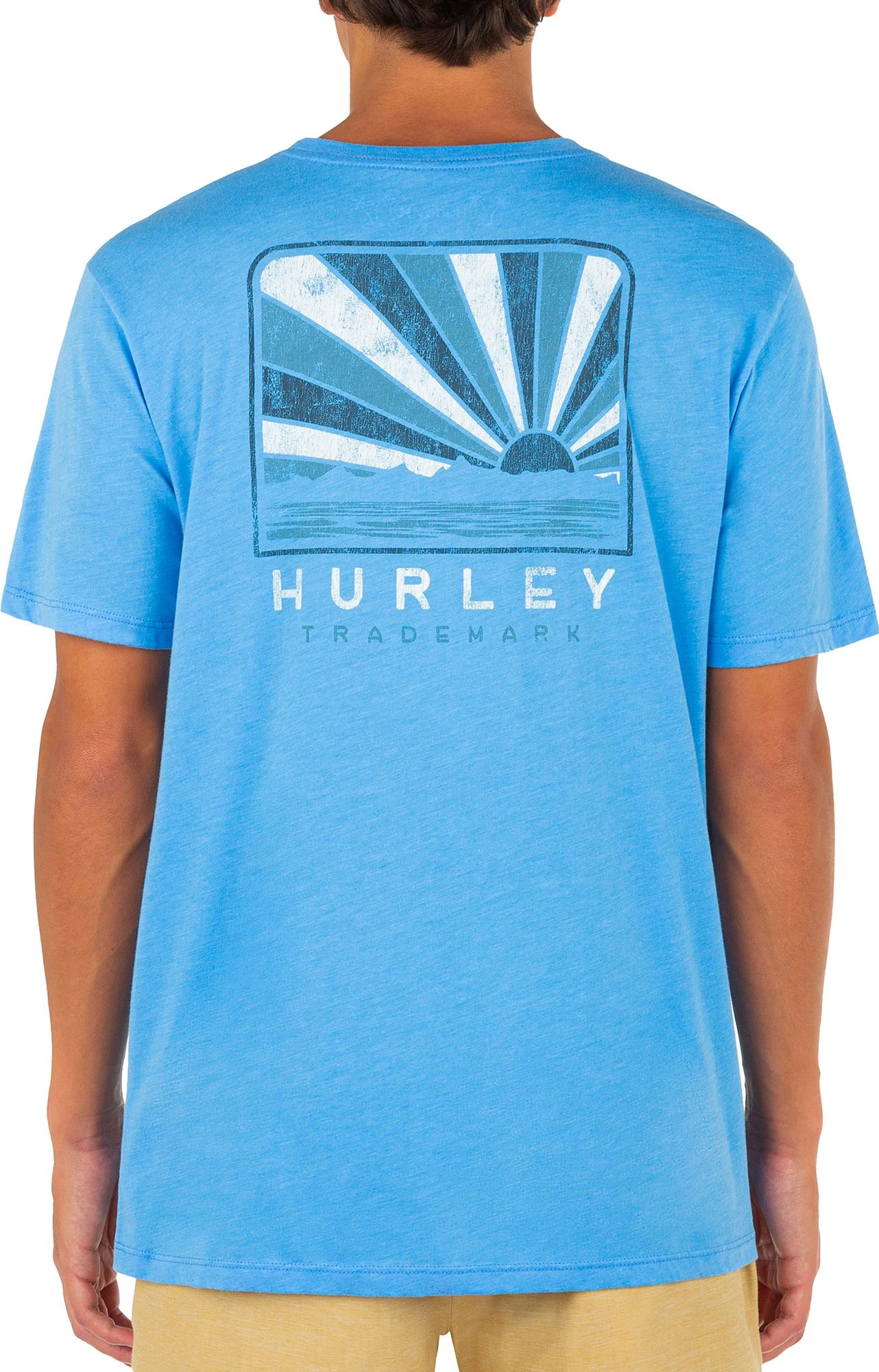 Hurley Men's Sunburst Short Sleeve Graphic T-Shirt For Men Black Heather 4 Hurley Men's Sunburst Short Sleeve Graphic T-Shirt For Men Black Heather - Image 2
