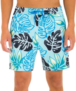 Hurley Men's Cannonball 17" Volley Swim Shorts For Men Aura Green