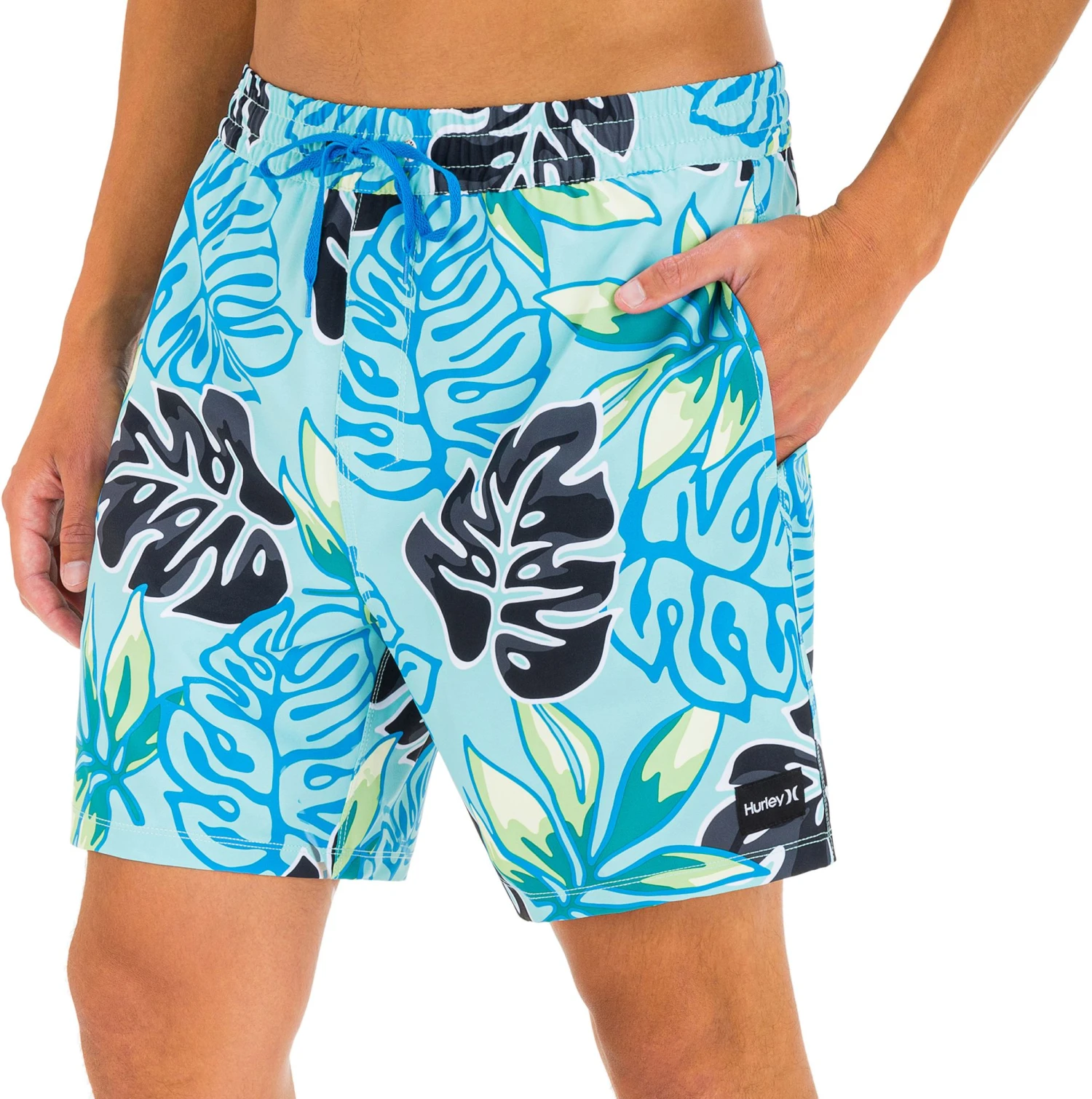 Hurley Men's Cannonball 17" Volley Swim Shorts For Men Aura Green 5 Hurley Men's Cannonball 17" Volley Swim Shorts For Men Aura Green - Image 3