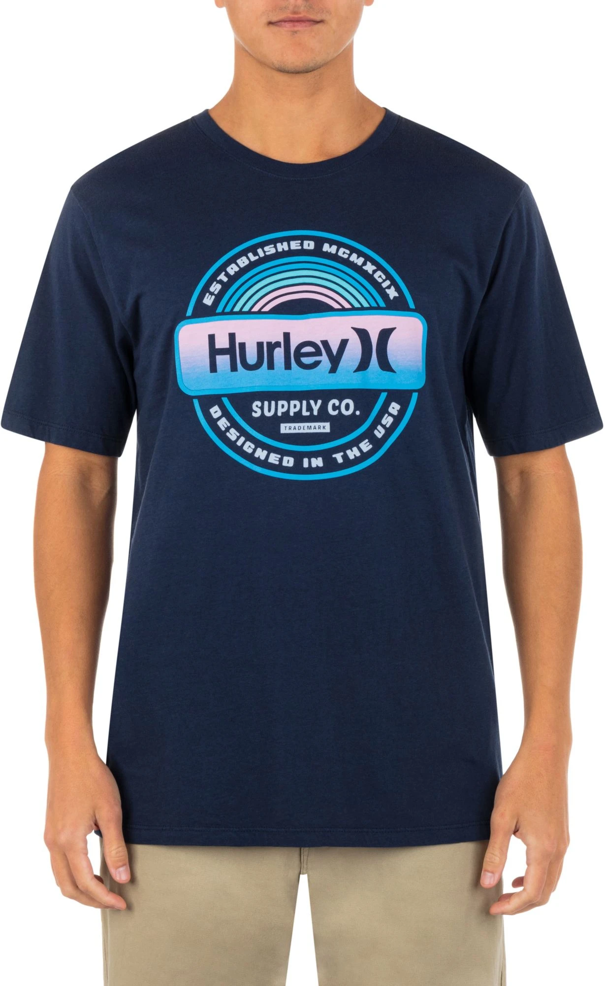 Hurley Men's Everyday Washed Label Short Sleeve T-Shirt For Men Black Heather 3 Hurley Men's Everyday Washed Label Short Sleeve T-Shirt For Men Black Heather