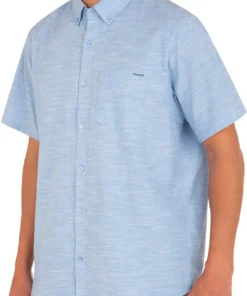 Hurley Men's One & Only Stretch Short Sleeve Shirt For Men Blue Oxford 10 Hurley Men's One & Only Stretch Short Sleeve Shirt For Men Blue Oxford -Deals The Tropi Trend Store unnamed file 666