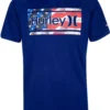 Hurley Boys' Americana UPF Short Sleeve Rashguard For Boys' Deep Royal -Deals The Tropi Trend Store unnamed file 701