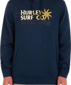 Hurley Men's Wavy Days Summer Pullover Hoodie For Men Armory Navy