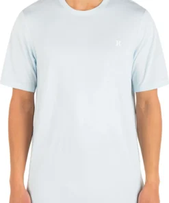 Hurley Men's Icon Heather Short Sleeve Surf Shirt For Men Pacific Blue