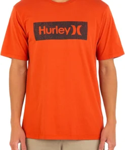Hurley Men's One And Only Boxed Texture T-Shirt For Men Black