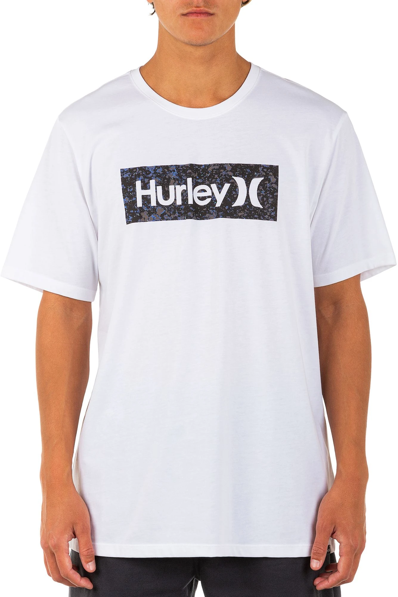 Hurley Men's One And Only Crust Short Sleeve T-Shirt For Men White 3 Hurley Men's One And Only Crust Short Sleeve T-Shirt For Men White