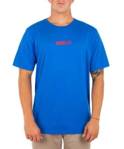 Hurley Men's Everyday Washed Fastlane Graphic T-Shirt For Men Signal Blue