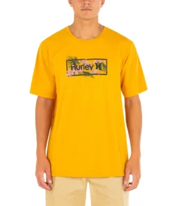 Hurley Men's Everyday Washed Tropic Optic T-Shirt For Men Pollen