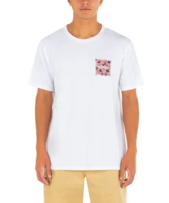 Hurley Men's Everyday Washed Four Corners T-Shirt For Men White