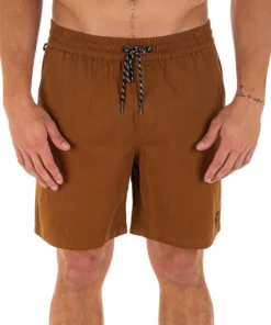 Hurley Men's Pleasure Point 18" Volley Shorts For Men Light Bone