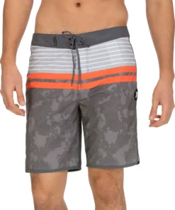 Hurley Men's Phantom Aloha Stripe Board Shorts For Men Dark Grey