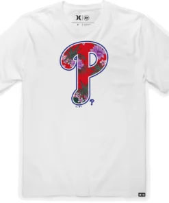 Hurley Men's Philadelphia Phillies White Graphic T-Shirt For Men