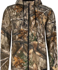 Hurley Men's Realtree Full-Zip Fleece Hoodie For Men Brown/edge Camo