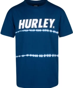 Hurley Boys' Short Sleeve Tie Dye Graphic T-Shirt For Boys' Valerian Blue