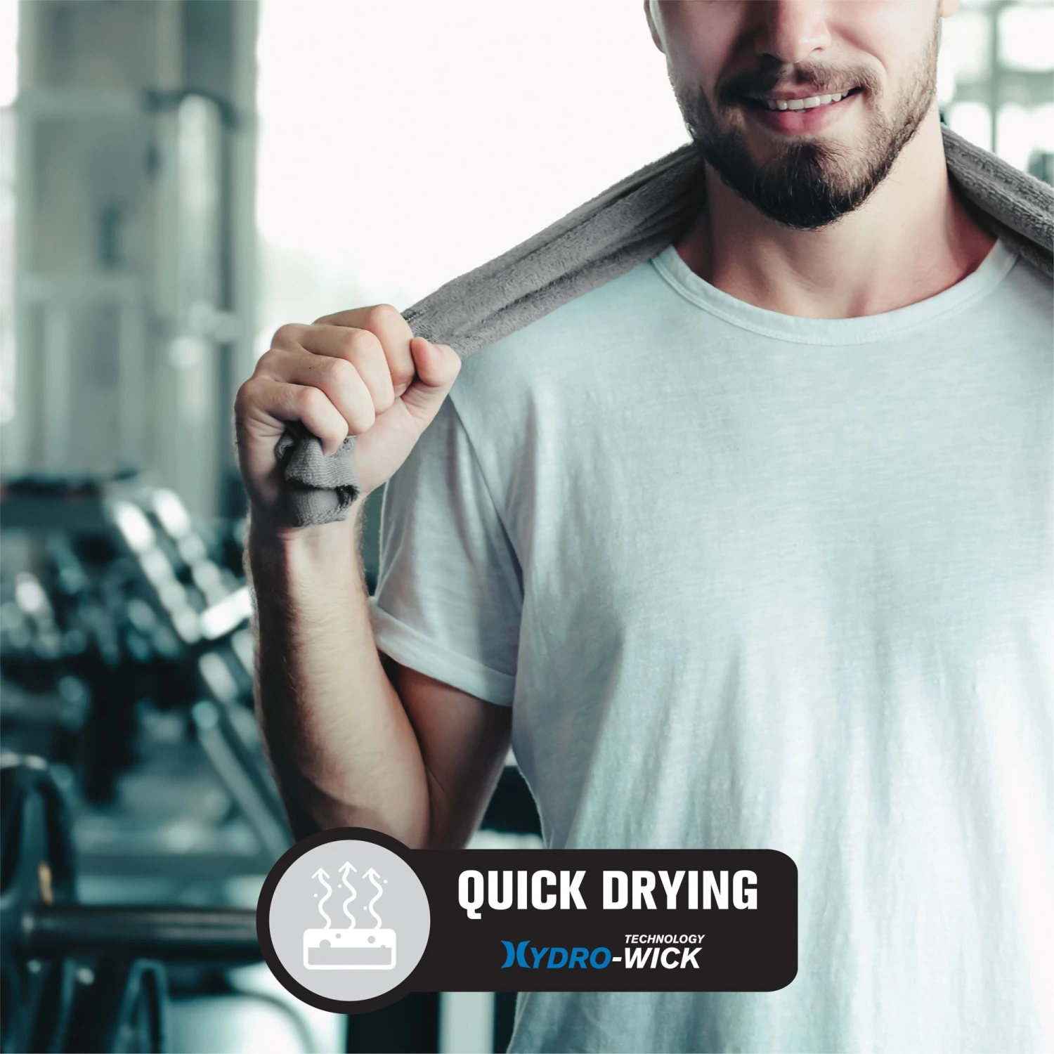 Hurley 30" X 60" Solid Microfiber Towel For Unisex 5 Hurley 30" X 60" Solid Microfiber Towel For Unisex - Image 3