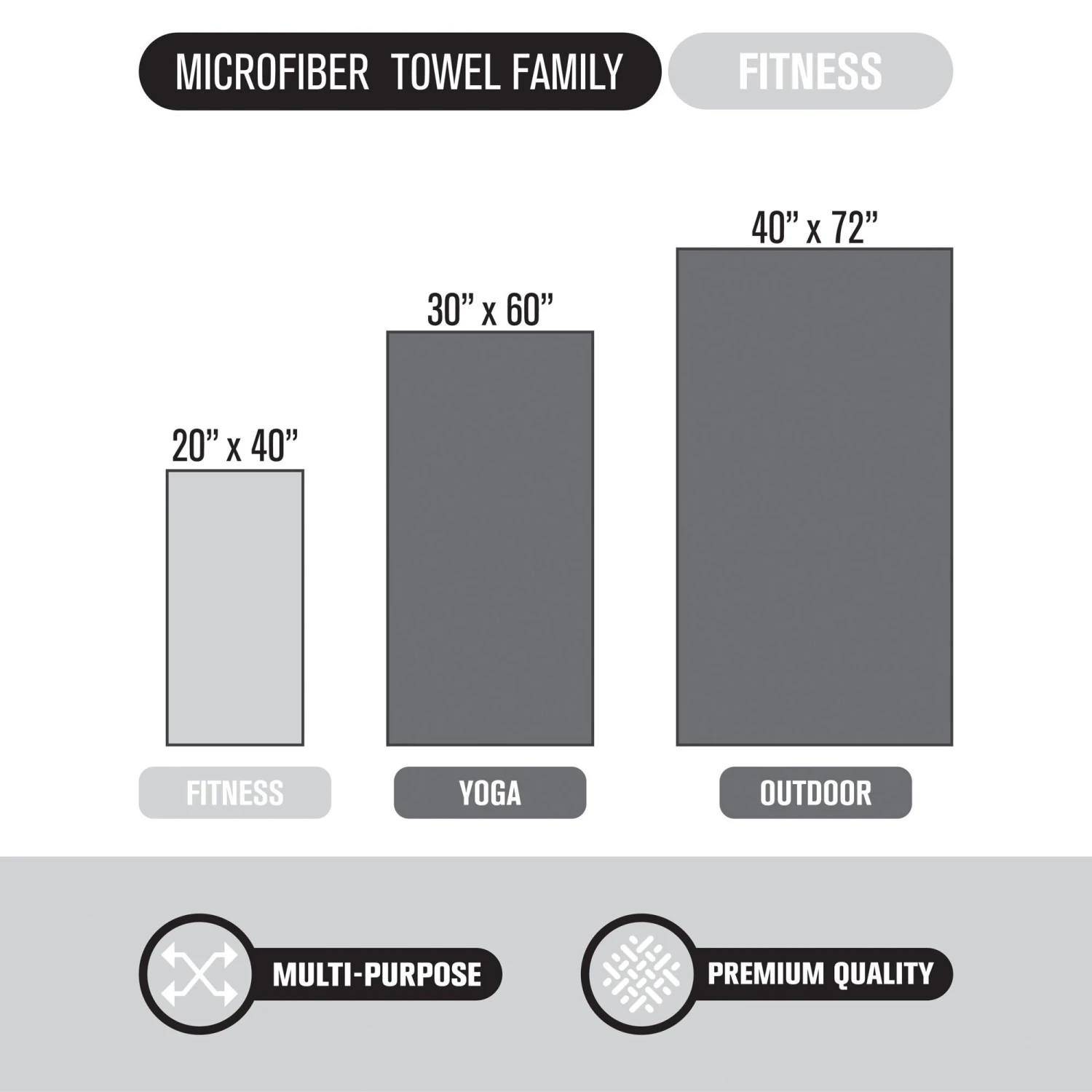 Hurley 30" X 60" Solid Microfiber Towel For Unisex 6 Hurley 30" X 60" Solid Microfiber Towel For Unisex - Image 4