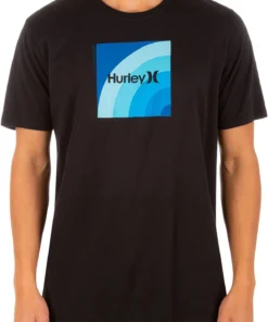 Hurley Men's Everyday Washed Retro Box T-Shirt For Men Black