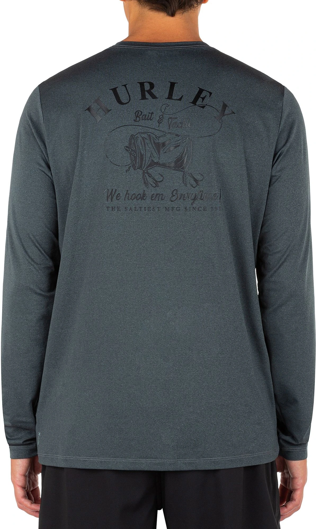 Hurley Men's H2O-Dri Easton Good Bait Rashguard For Men Smoke Grey 3 Hurley Men's H2O-Dri Easton Good Bait Rashguard For Men Smoke Grey