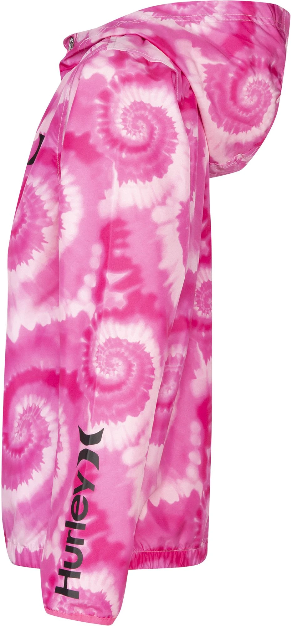 Hurley Boys' Core Printed Windbreaker Jacket For Girls' Hyper Pink 4 Hurley Boys' Core Printed Windbreaker Jacket For Girls' Hyper Pink - Image 3