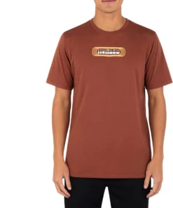 Hurley Men's Everyday Explorer Lost Square Short Sleeve T-Shirt For Men Zion Rust