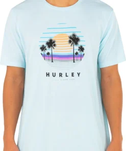 Hurley Men's Everyday Washed Fade Away Short Sleeve T-Shirt For Men Bright Violet