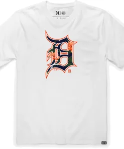 Hurley X '47 Men's Detroit Tigers White T-Shirt For Men