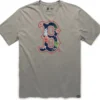 Hurley Men's Boston Red Sox Gray Graphic T-Shirt For Men