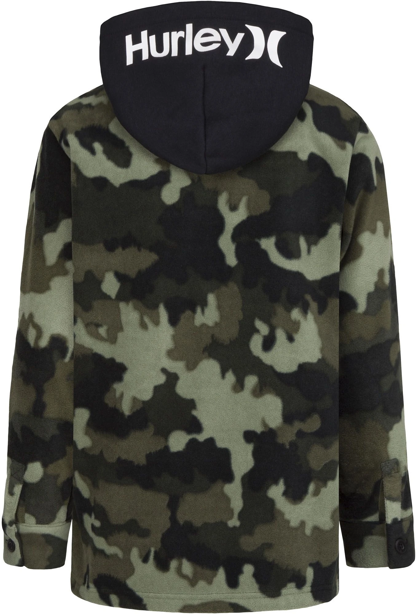 Hurley Boys' Arctic Fleece Full-Zip Hoodie For Boys' Green Camo 4 Hurley Boys' Arctic Fleece Full-Zip Hoodie For Boys' Green Camo - Image 2