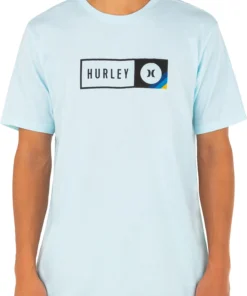 Hurley Men's Everyday Washed Layup Short Sleeve Graphic T-Shirt For Men Unity Blue