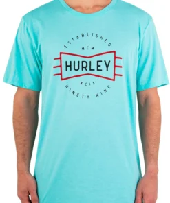 Hurley Men's Premium Bow Tie Short Sleeve Graphic T-Shirt For Men Red