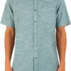 Hurley Men's One & Only 2.0 Woven Short Sleeve Shirt For Men Rift Blue