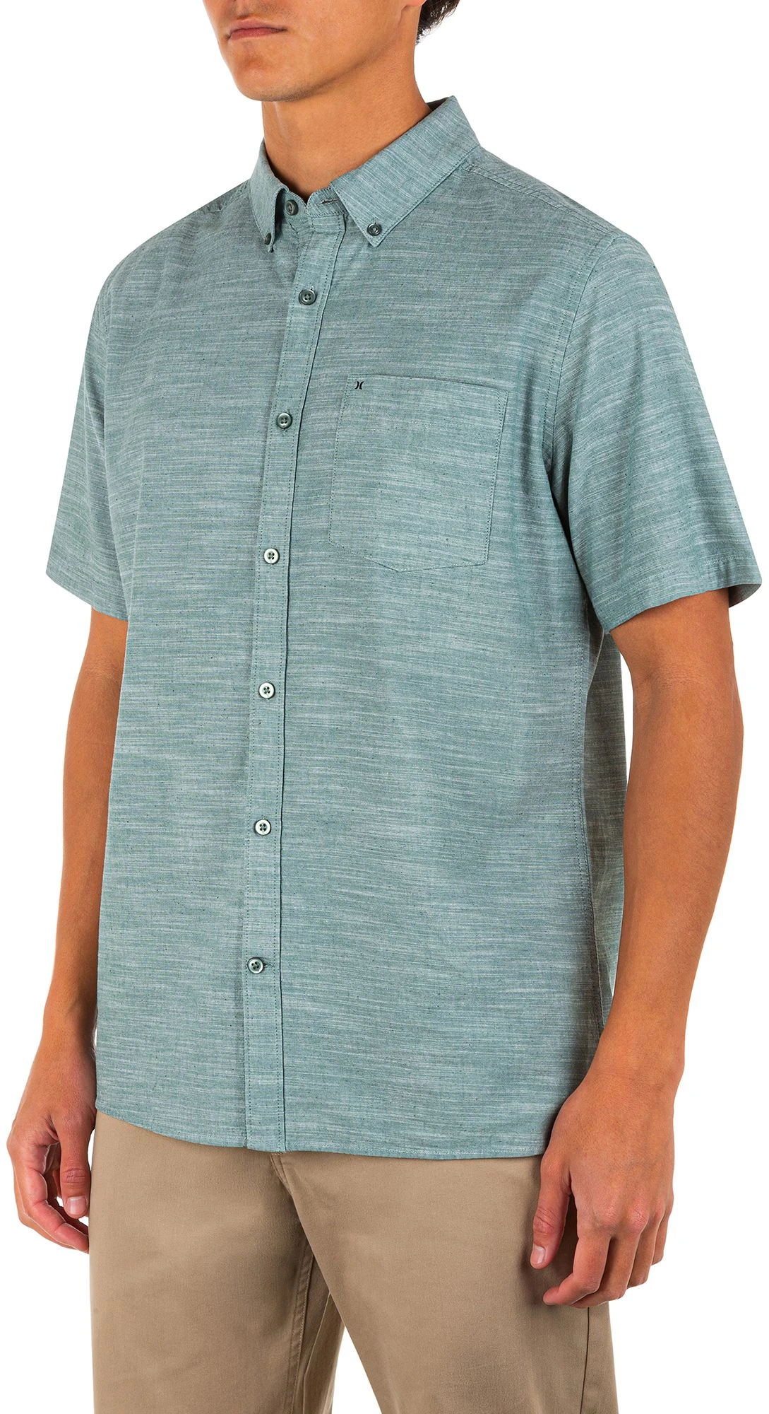 Hurley Men's One & Only 2.0 Woven Short Sleeve Shirt For Men Rift Blue 5 Hurley Men's One & Only 2.0 Woven Short Sleeve Shirt For Men Rift Blue - Image 3