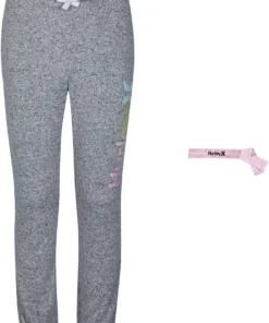 Hurley Girls' One & Only Super Soft Jogger Pants For Boys' Grey