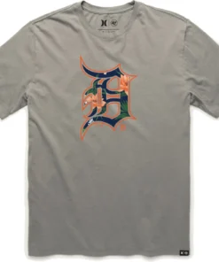Hurley X '47 Men's Detroit Tigers Gray T-Shirt For Men