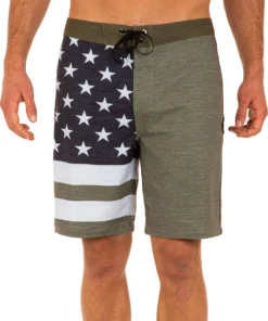 Hurley Men's Phantom Patriot 2 20'' Board Shorts For Men Medium Olive